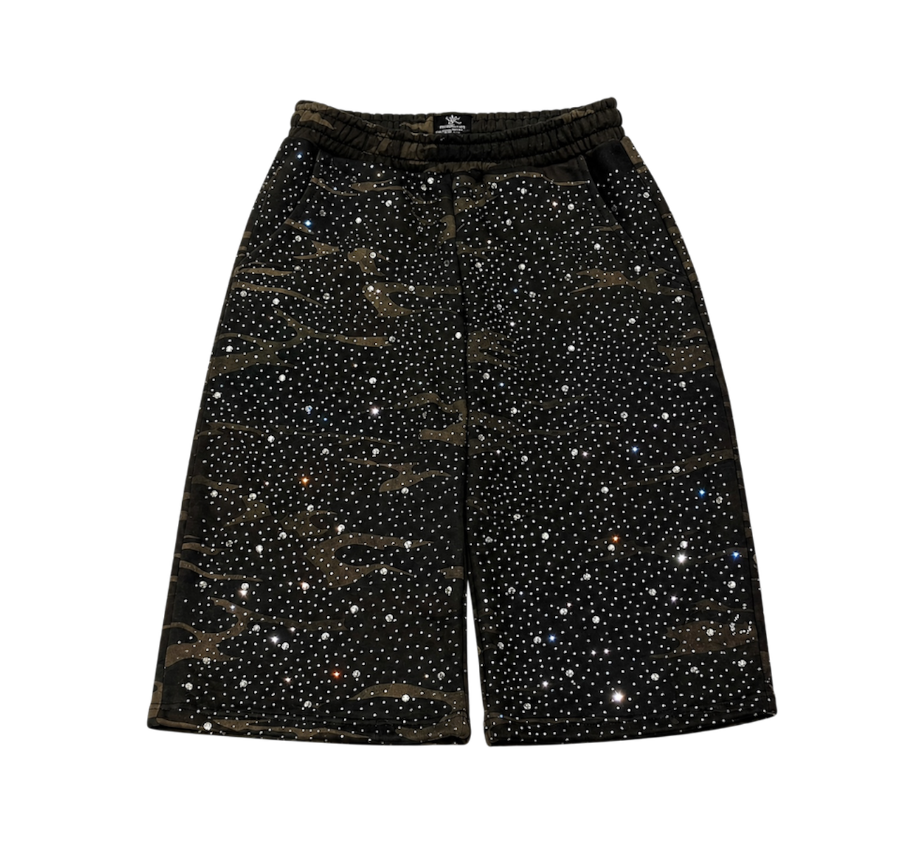 Green “Stardust” Diamond Camouflage Shorts