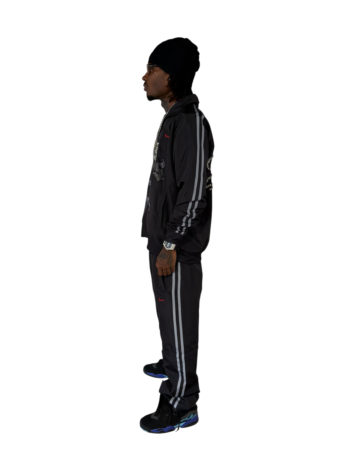 Gemstone Black Sports Track Jacket