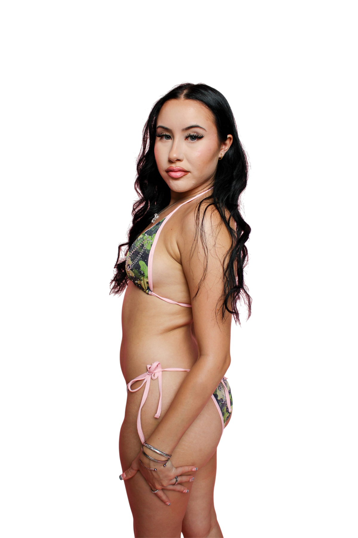 Camouflage Rhinestone Bikini Shorts