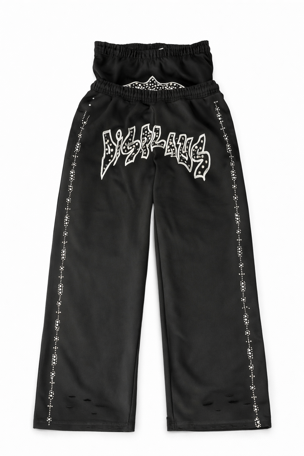 Double Waisted Rhinestone Sweatpants