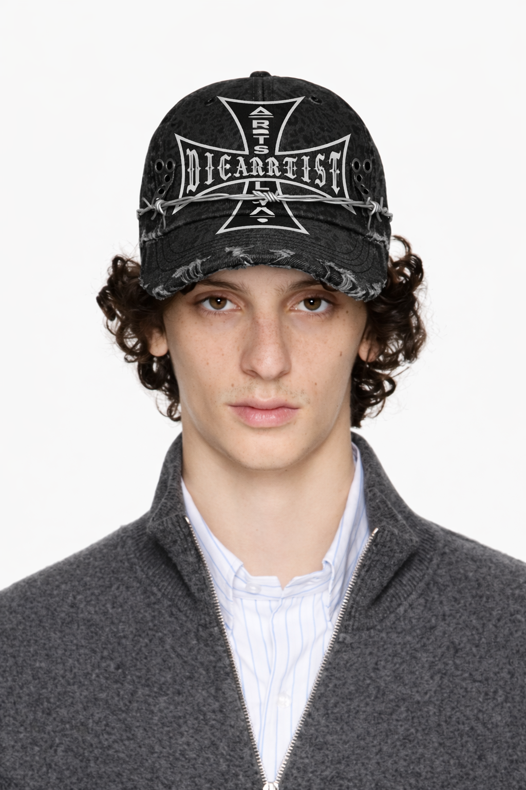 Destroyed Studded Cap