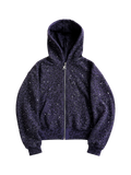Purple “Stardust” Diamond Cheetah Zip-Up