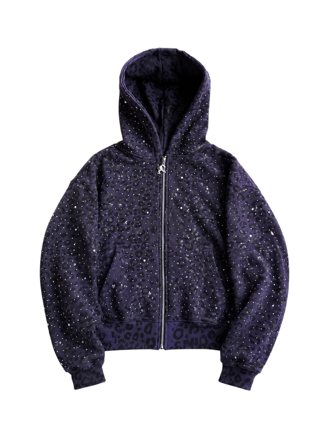 Purple “Stardust” Diamond Cheetah Zip-Up