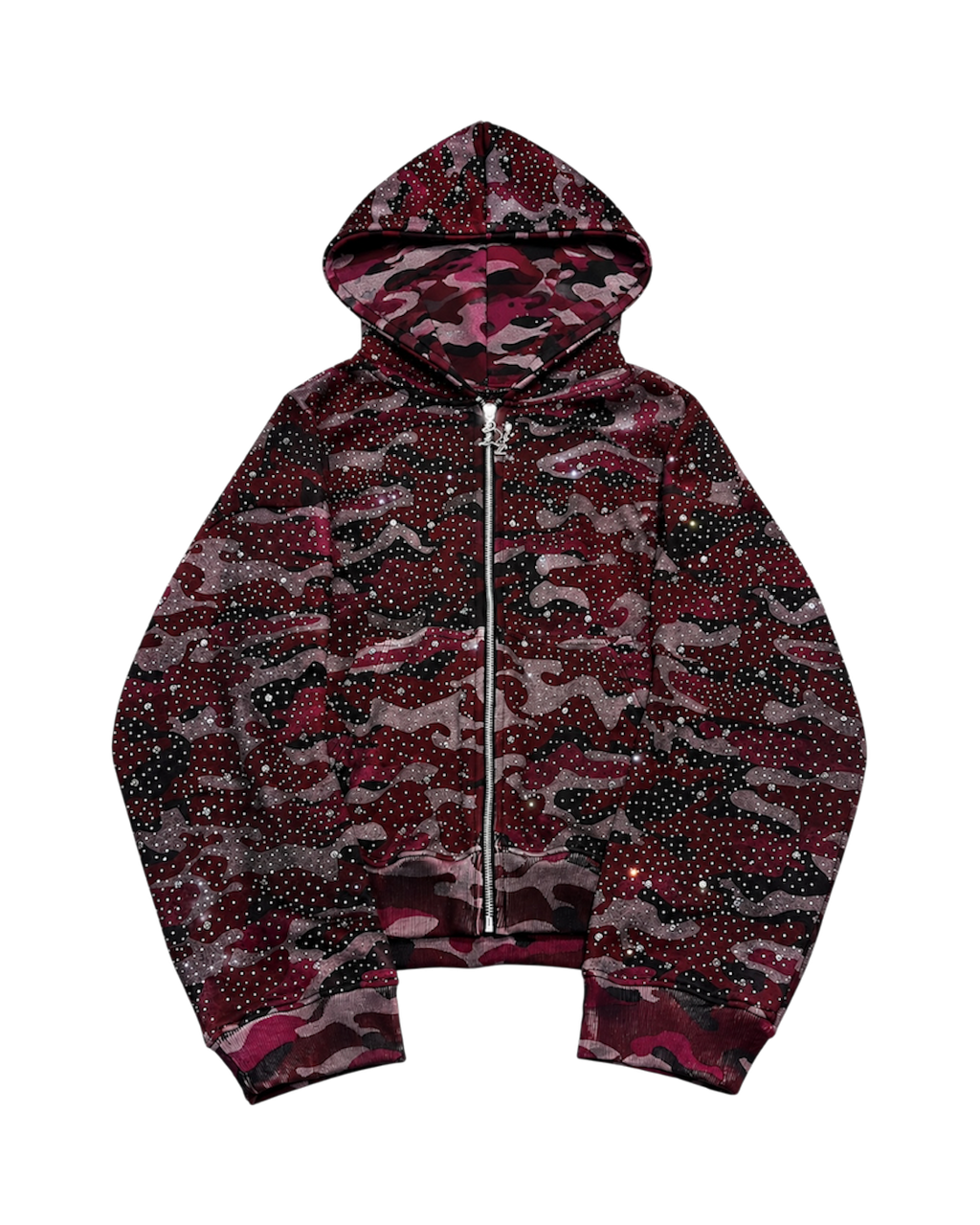 Pink “Stardust” Diamond Camouflage Zip-Up