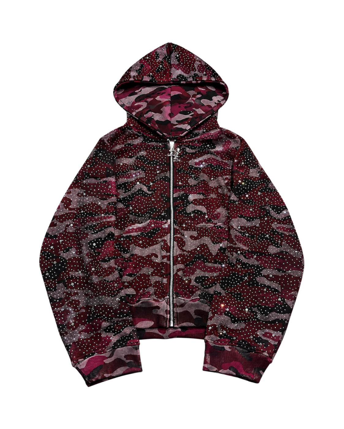 Pink “Stardust” Diamond Camouflage Zip-Up