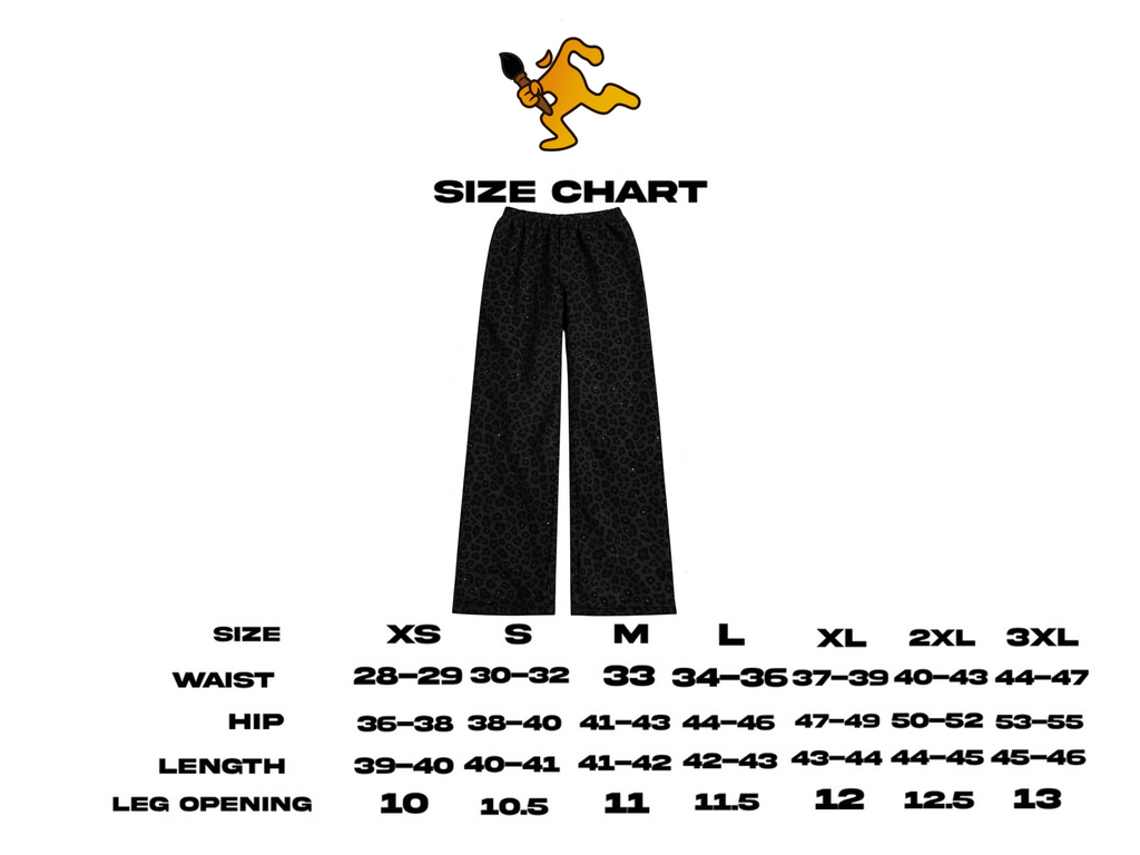 Black “Stardust” Diamond Cheetah Sweatpants