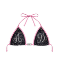 Cheetah Print Rhinestone Bikini Top