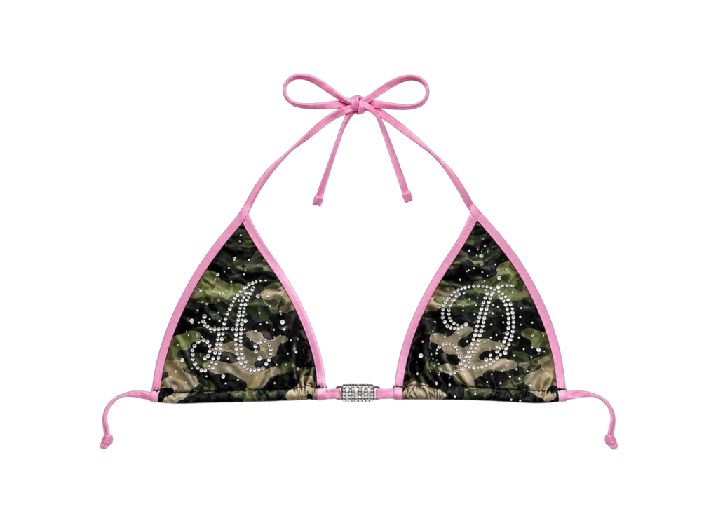 Camouflage Rhinestone Bikini Top