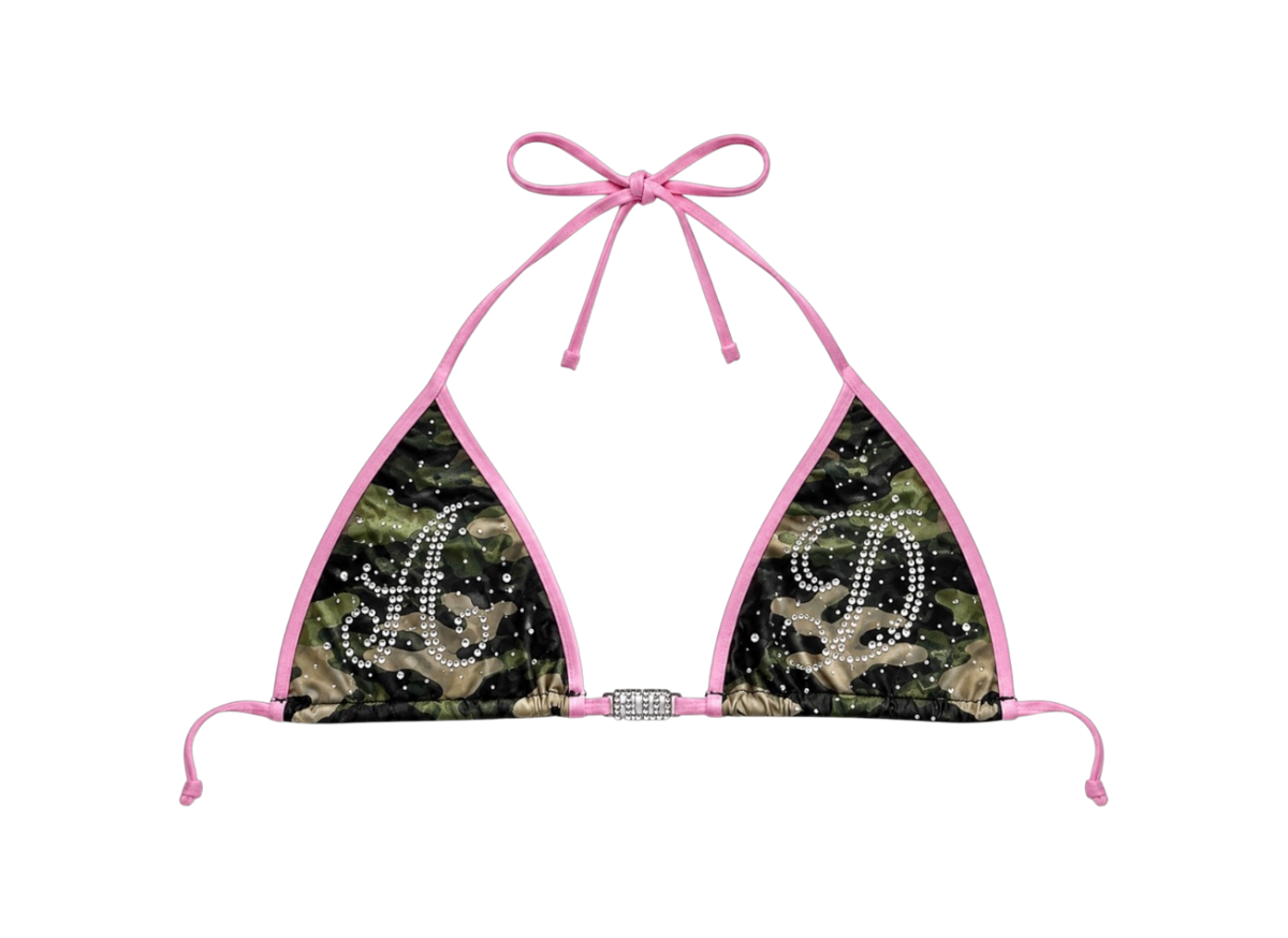 Camouflage Rhinestone Bikini Top