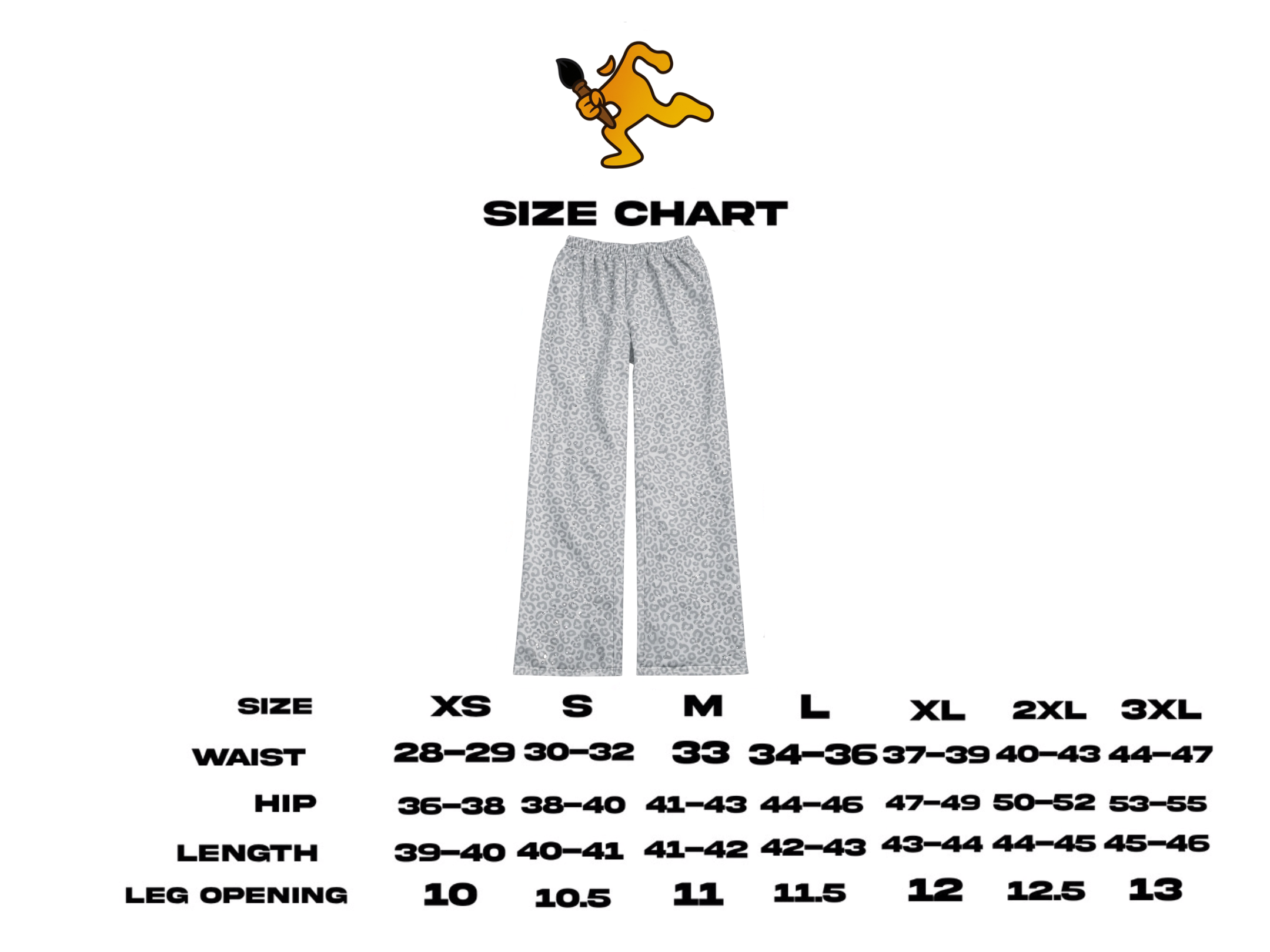 White “Stardust” Diamond Cheetah Sweatpants