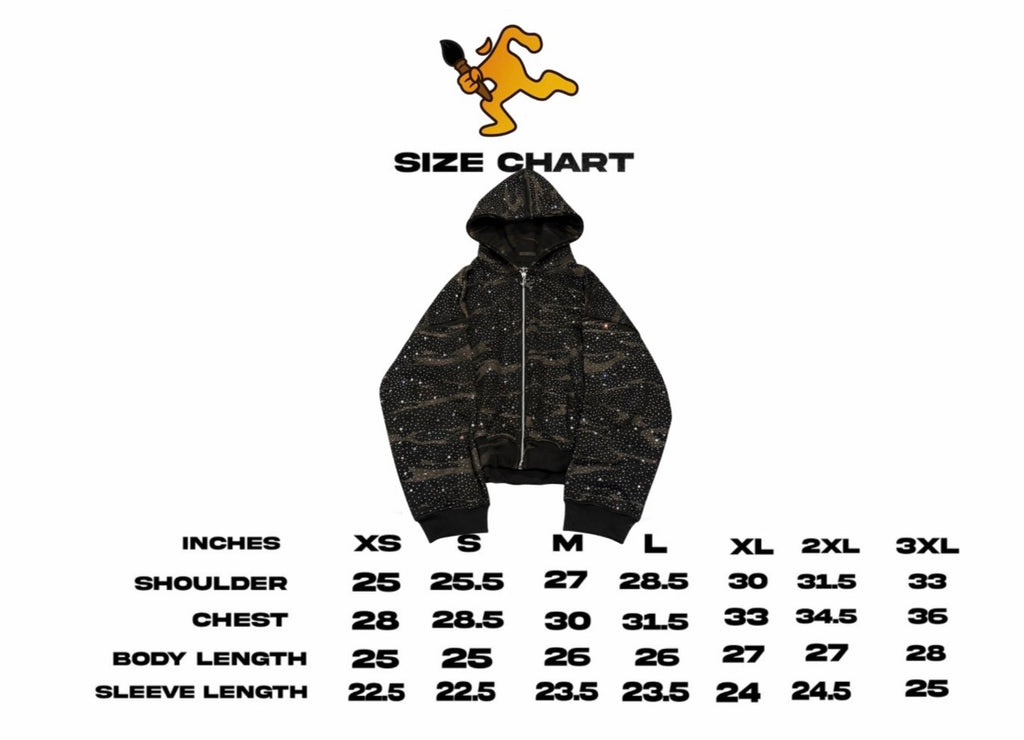 Green “Stardust” Diamond Camouflage Zip-Up