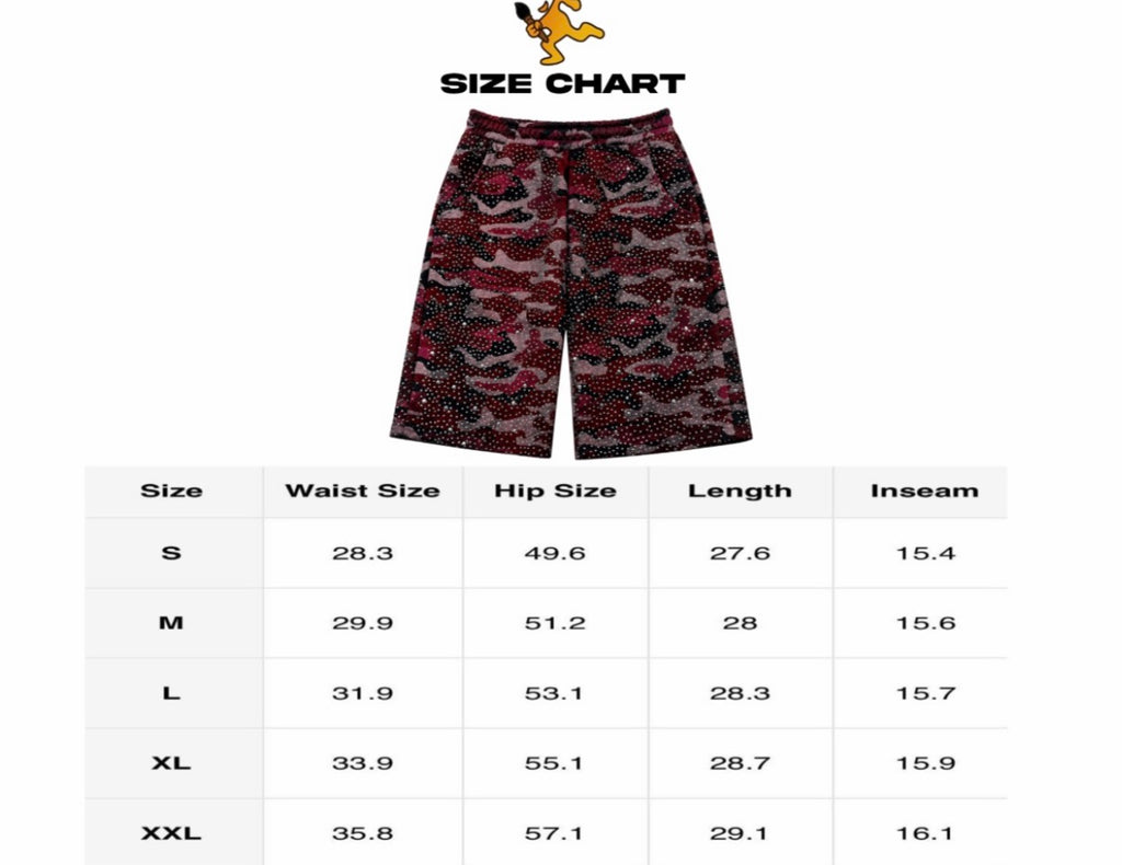 Pink “Stardust” Diamond Camouflage Shorts