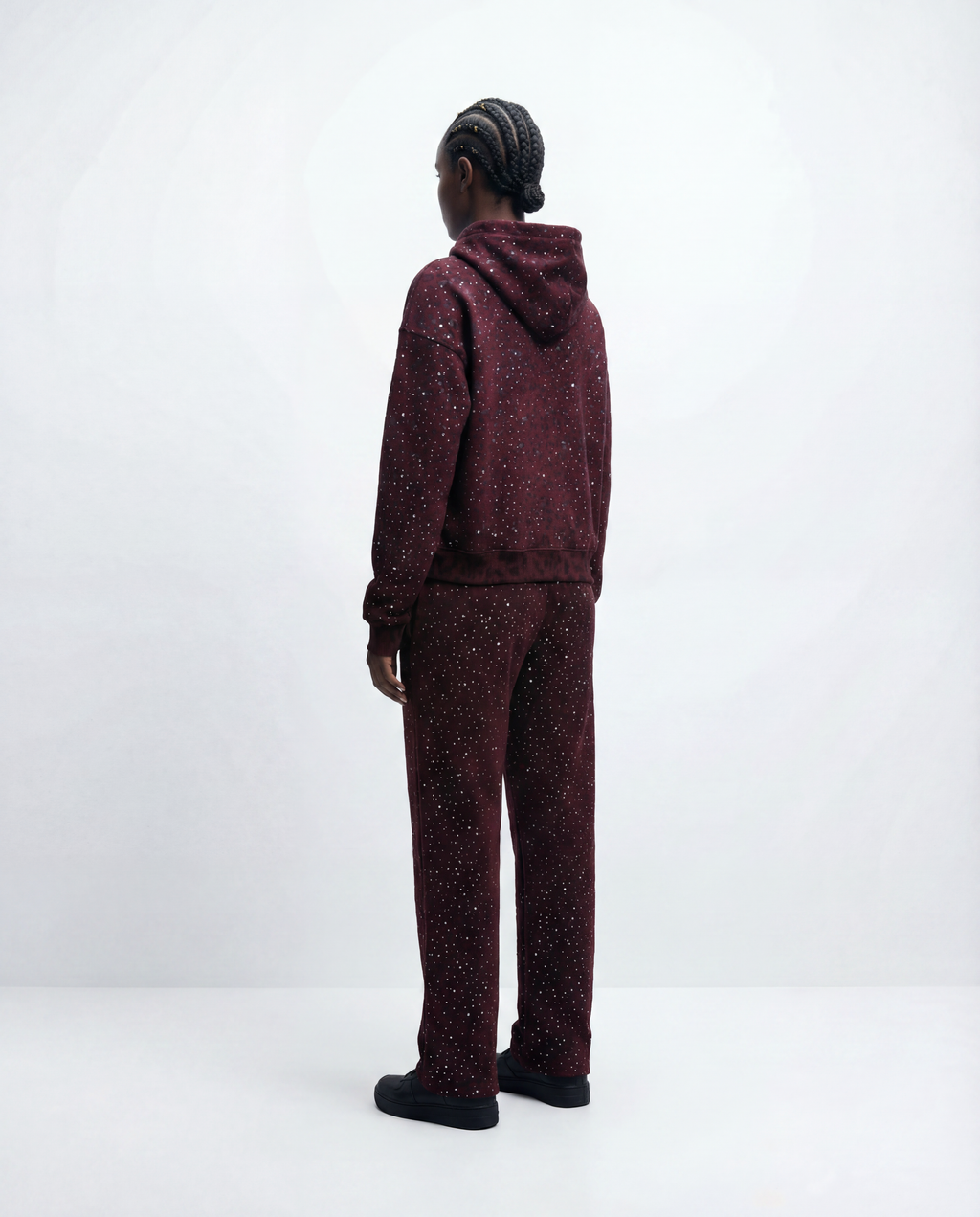 Red “Stardust” Diamond Cheetah Sweatpants