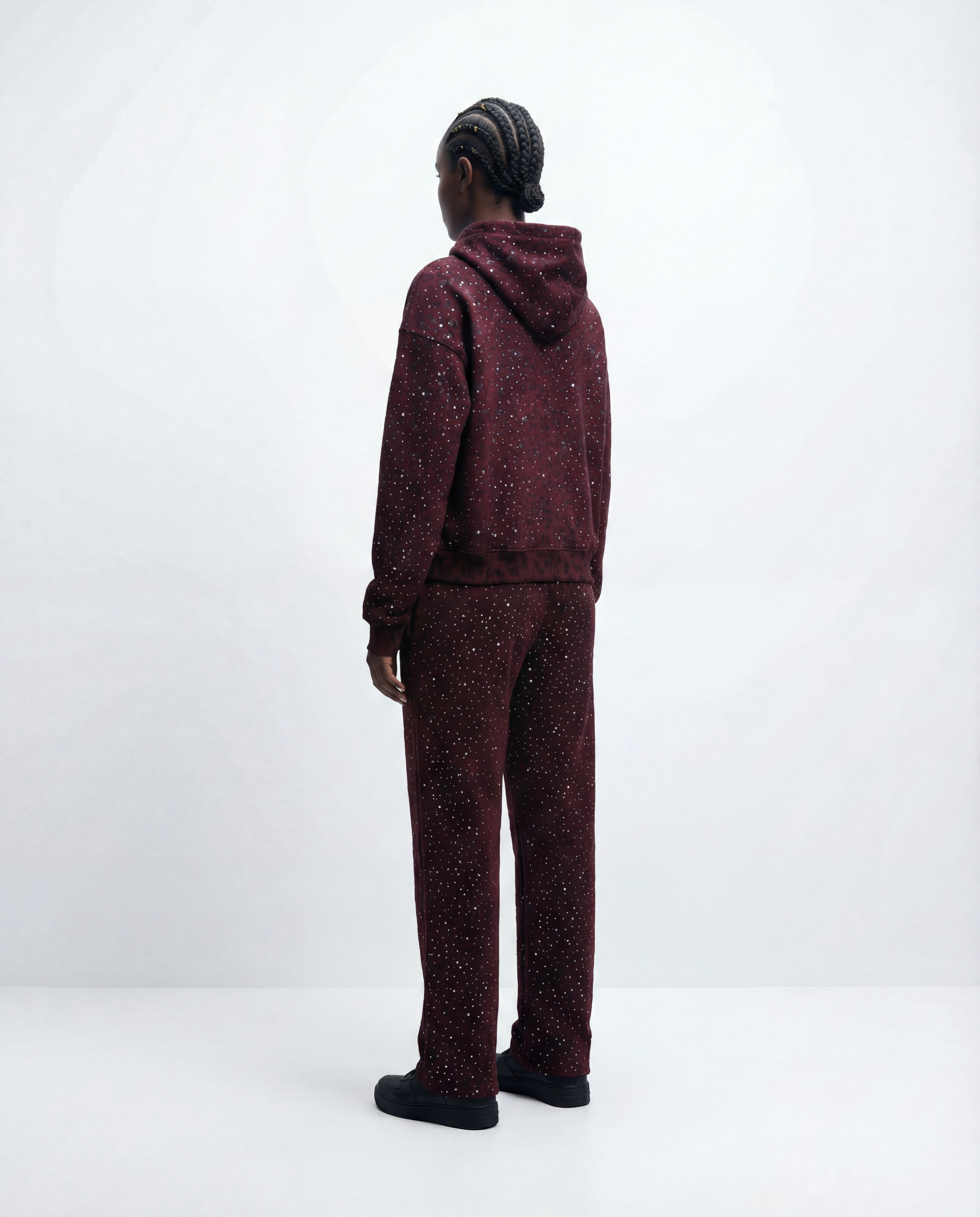Red “Stardust” Diamond Cheetah Sweatpants
