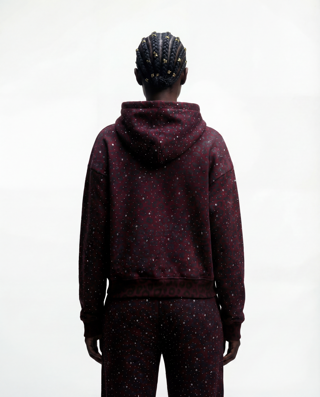 Red “Stardust” Diamond Cheetah Zip-Up