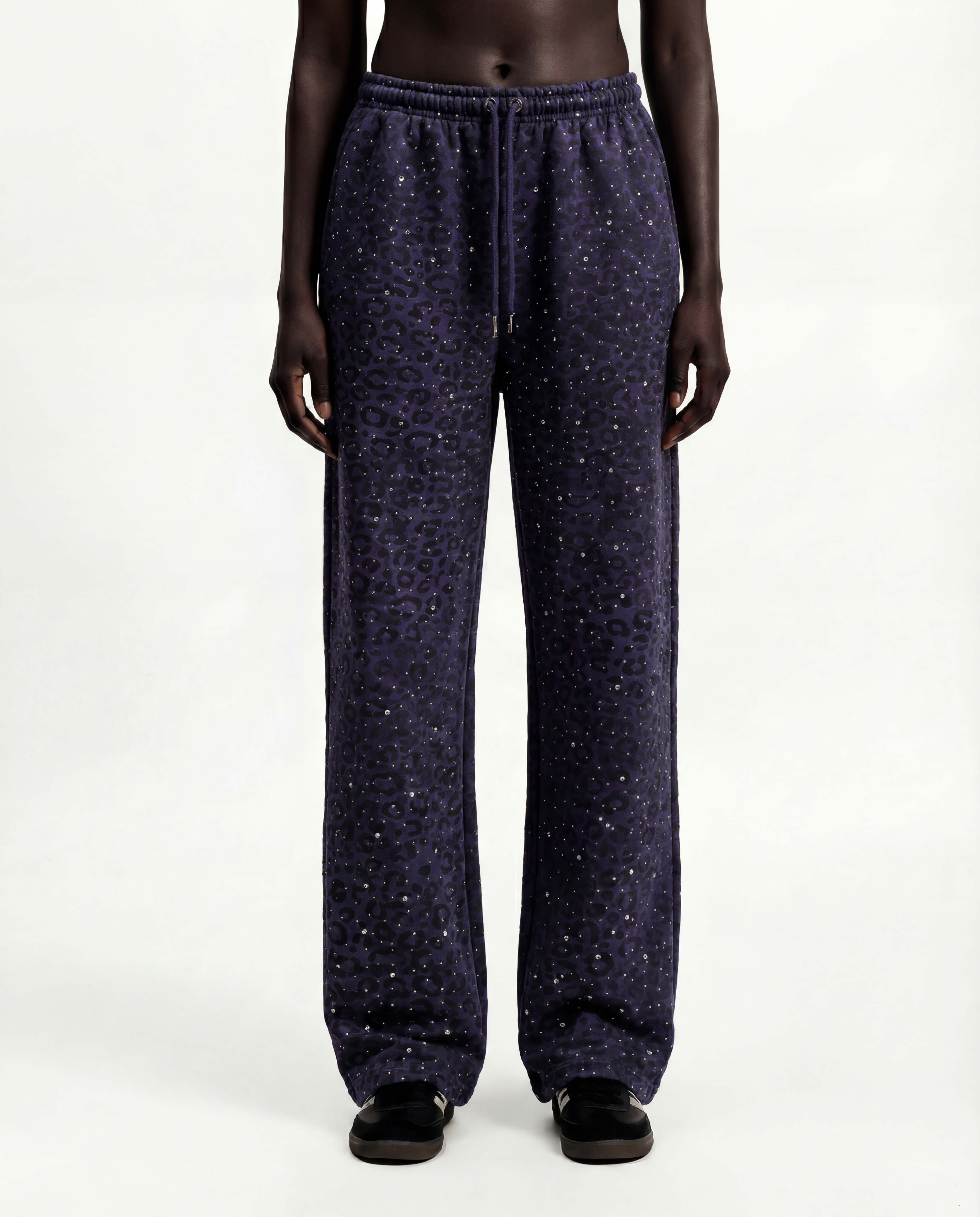 Purple “Stardust” Diamond Cheetah Sweatpants