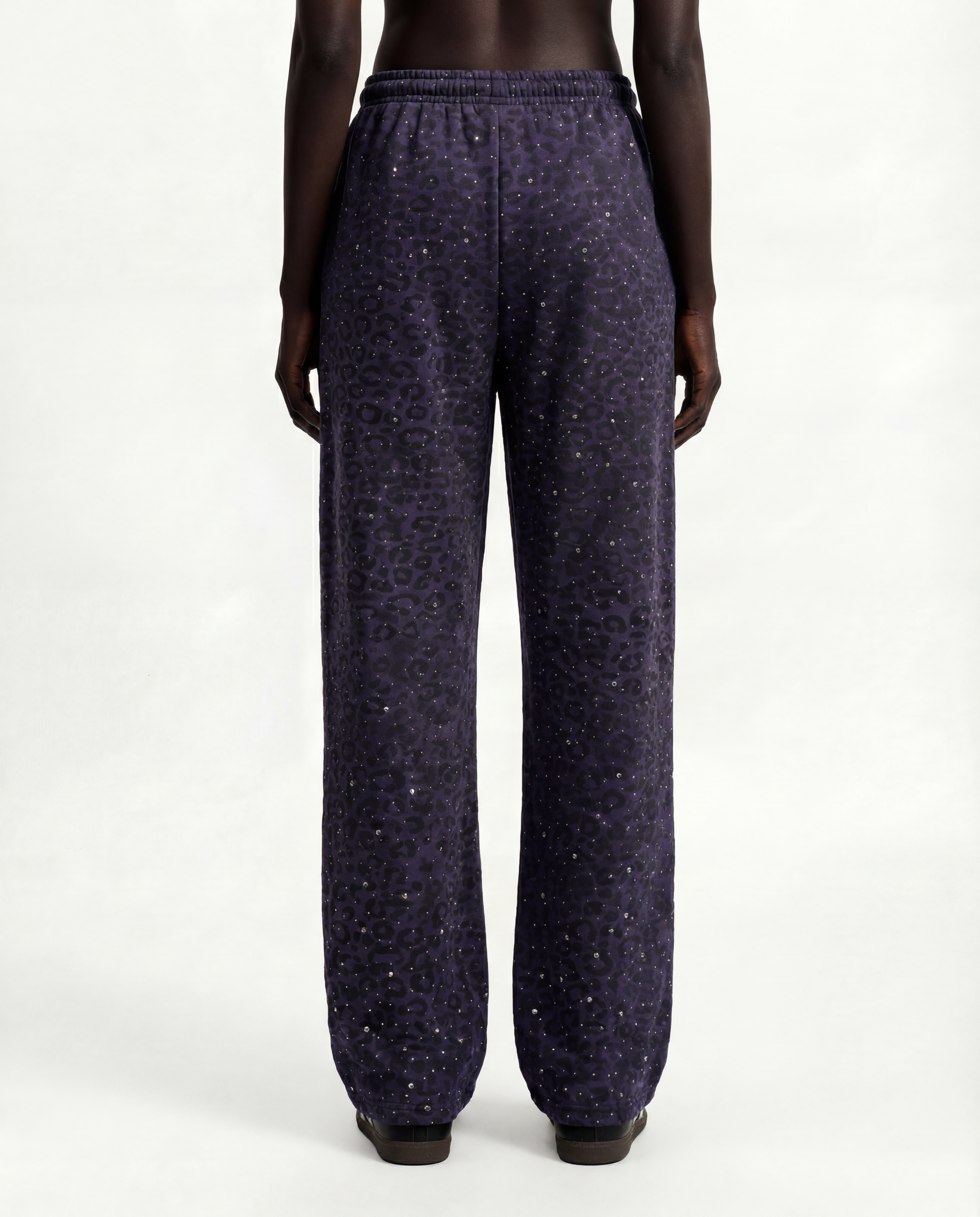 Purple “Stardust” Diamond Cheetah Sweatpants