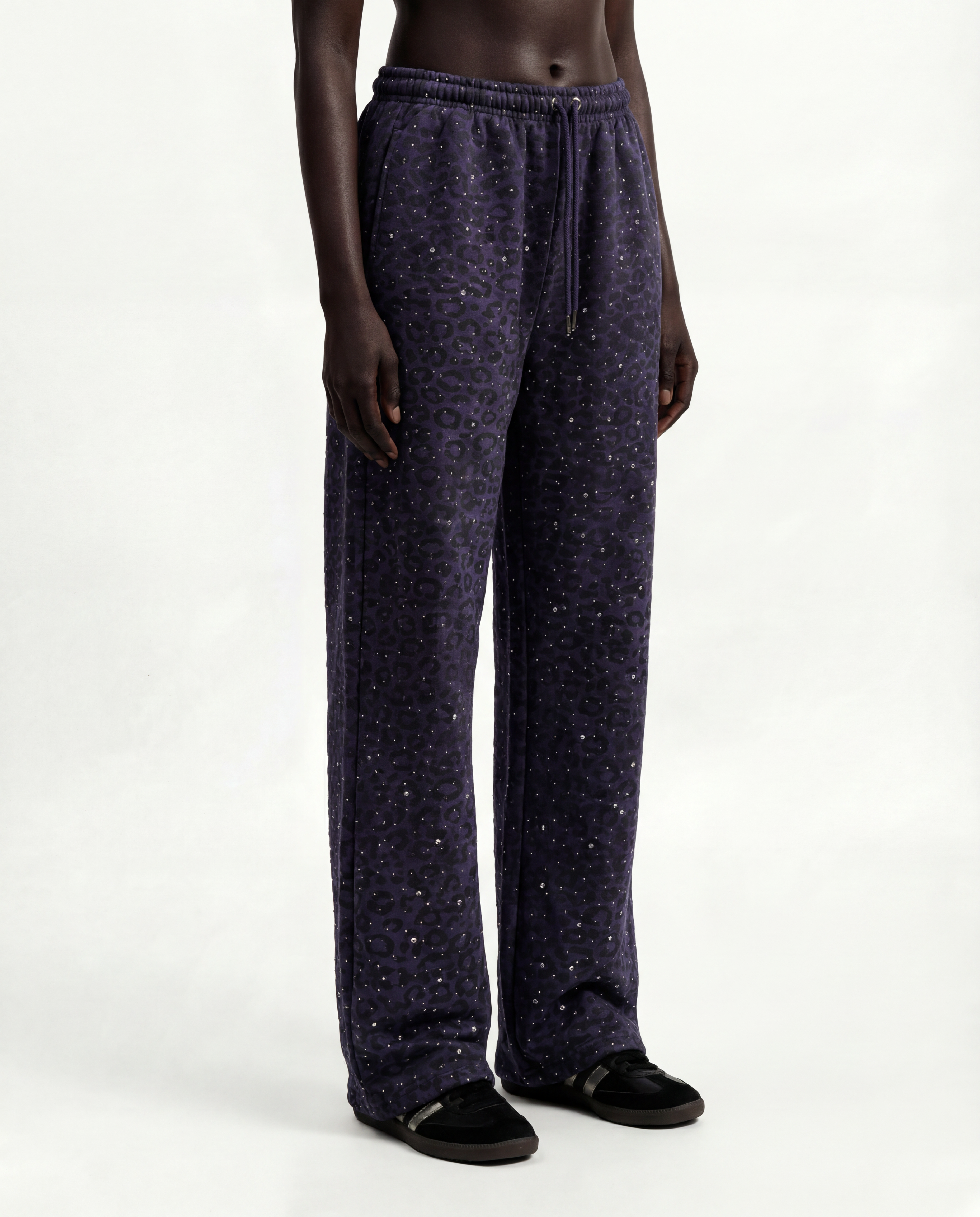Purple “Stardust” Diamond Cheetah Sweatpants