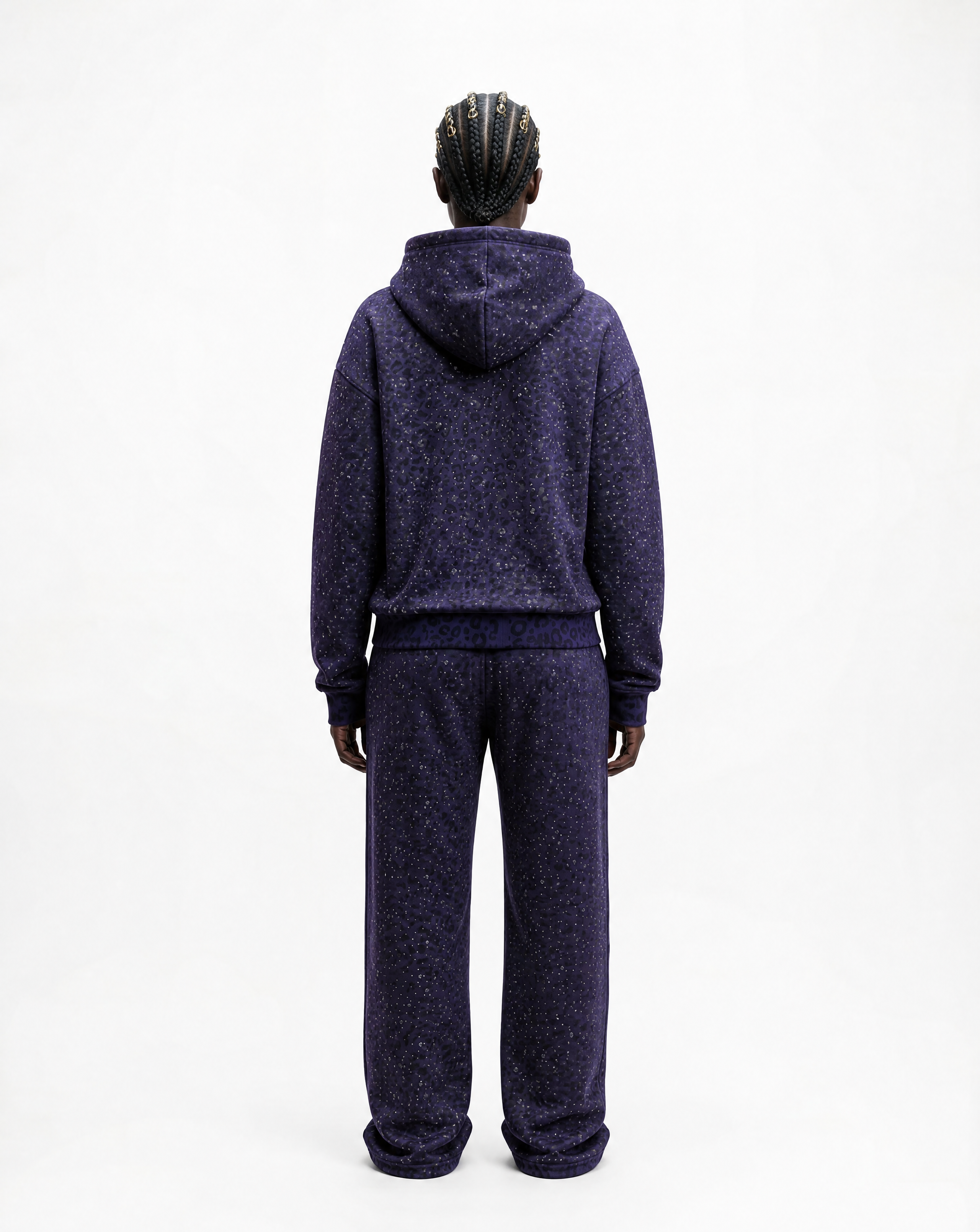 Purple “Stardust” Diamond Cheetah Zip-Up