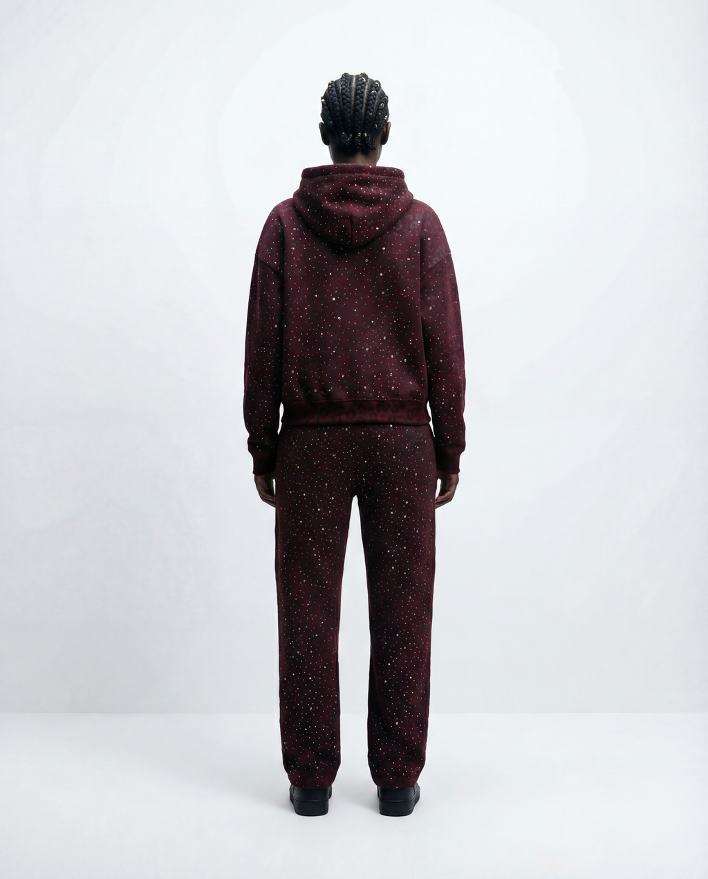 Red “Stardust” Diamond Cheetah Sweatpants