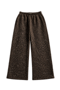 Brown “Stardust” Diamond Cheetah Sweatpants