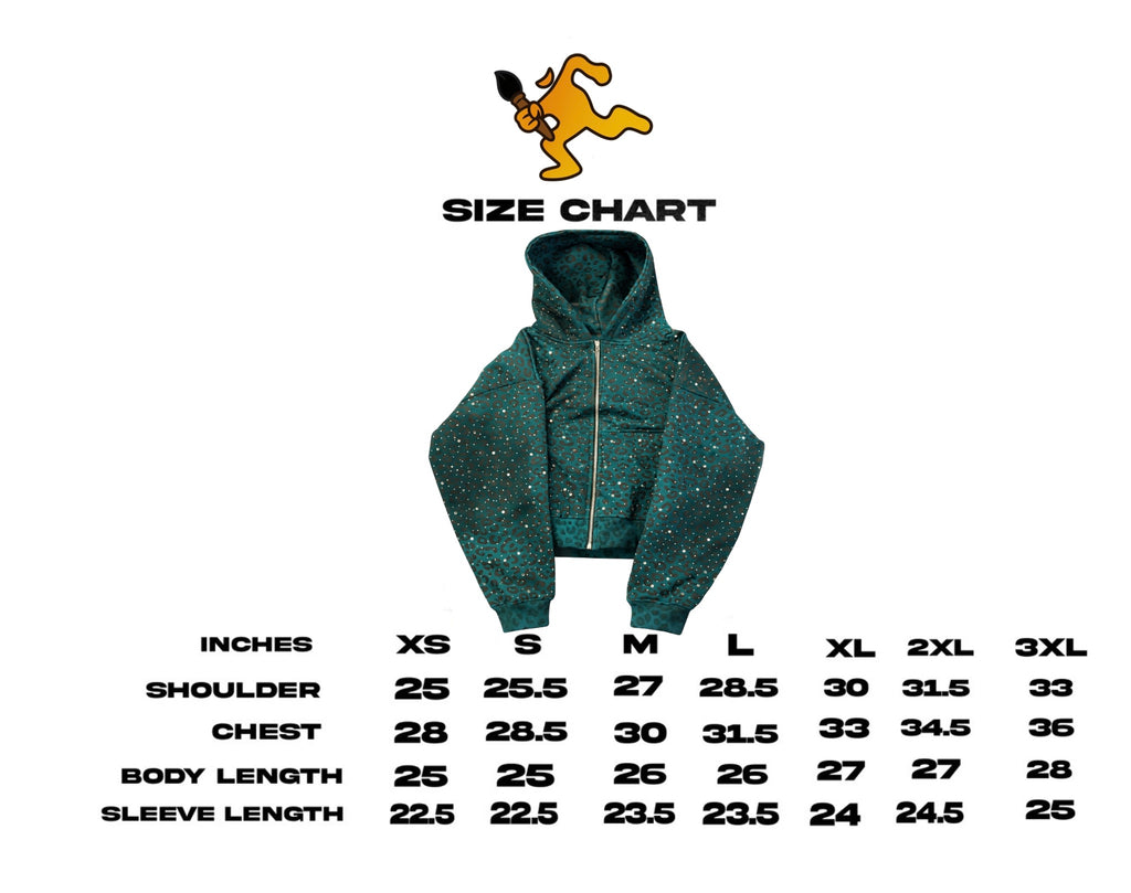 Turquoise “Stardust” Diamond Cheetah Zip-Up
