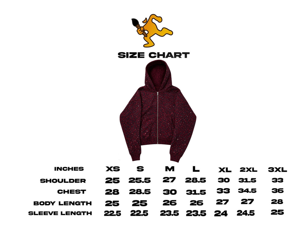 Red “Stardust” Diamond Cheetah Zip-Up
