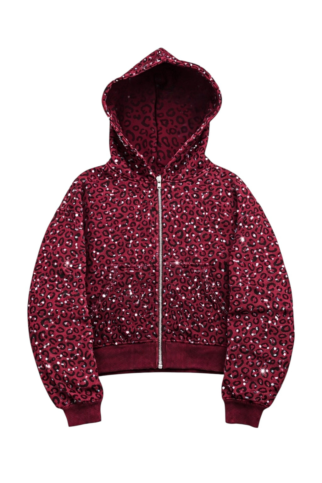 Pink “Stardust” Diamond Cheetah Zip-Up
