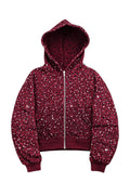 Pink “Stardust” Diamond Cheetah Zip-Up