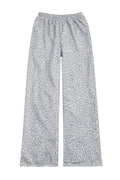 White “Stardust” Diamond Cheetah Sweatpants