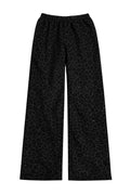 Black “Stardust” Diamond Cheetah Sweatpants