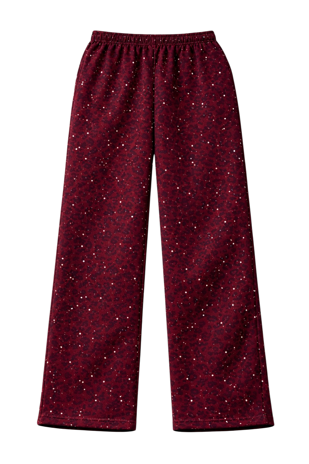 Red “Stardust” Diamond Cheetah Sweatpants